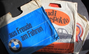 Audi BMW BMC Advertising-Bags paper 1968 (1399)